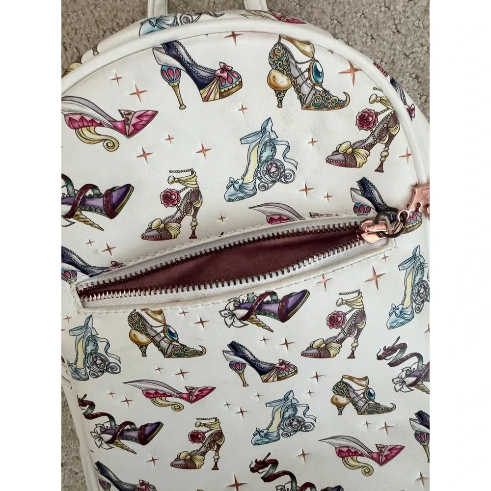 Disney Loungefly EXCLUSIVE Princess Runway Shoe Mini Backpack Rose Gold Hardware